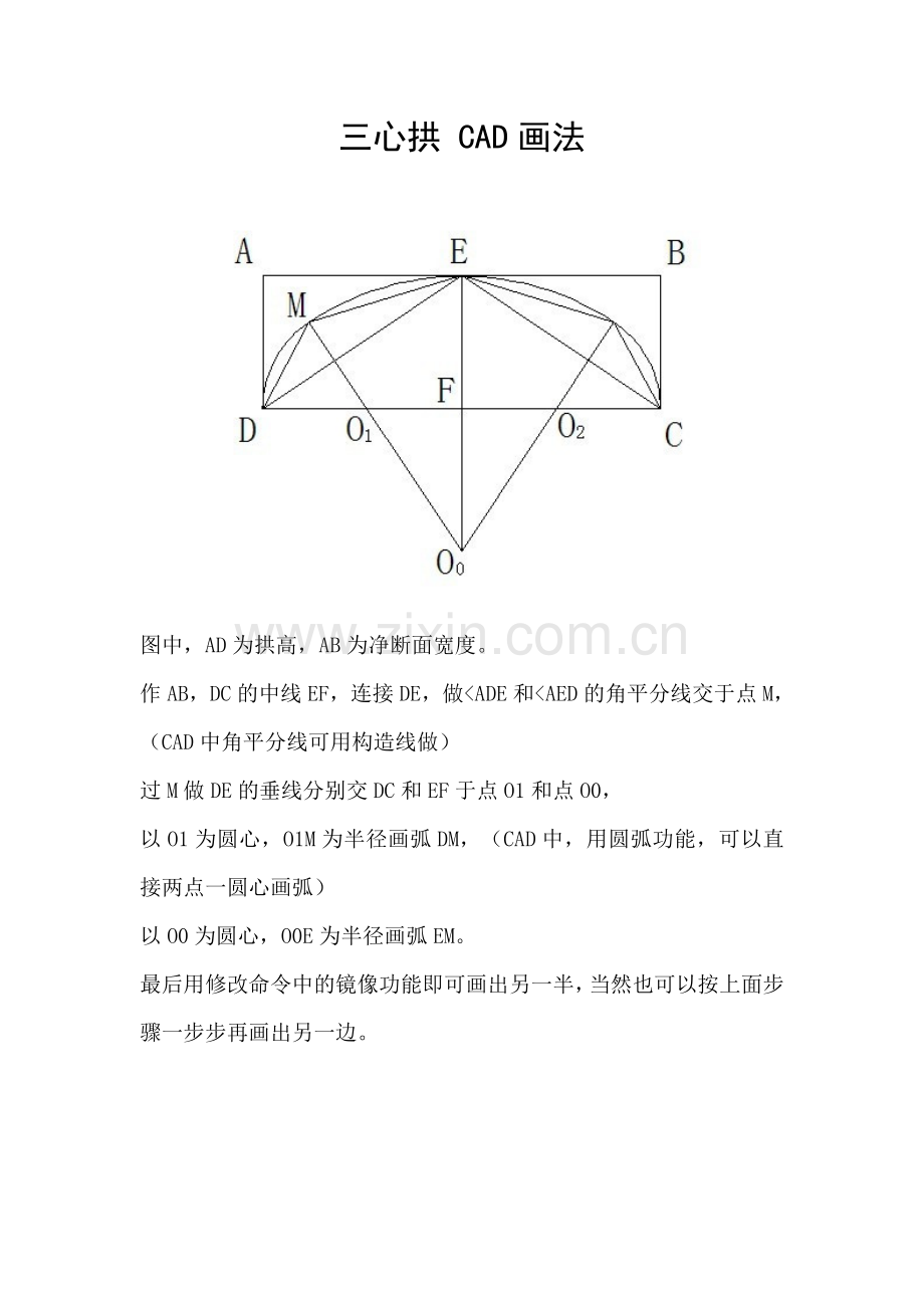 隧道三心拱的画法.doc_第1页