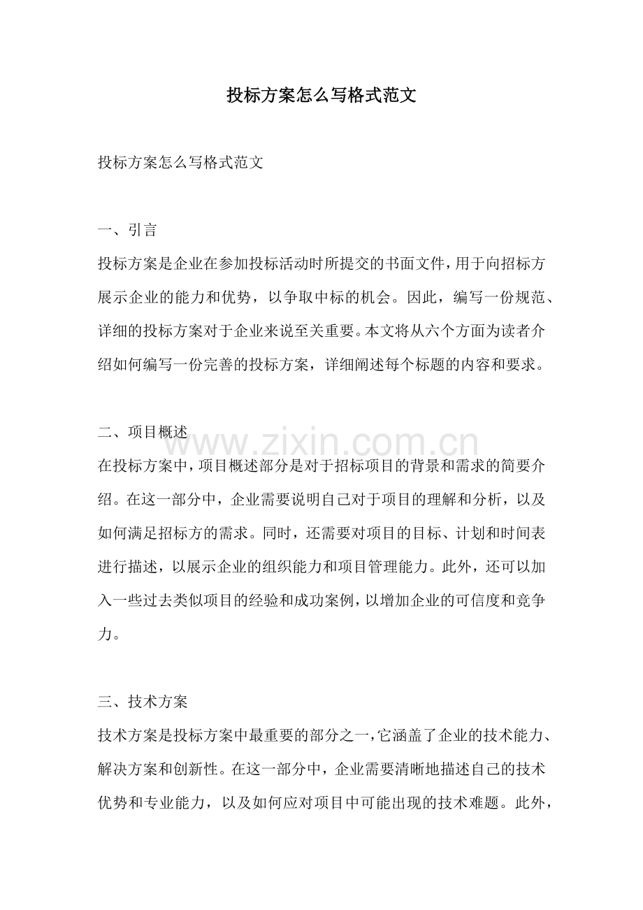 投标方案怎么写格式范文.docx_第1页