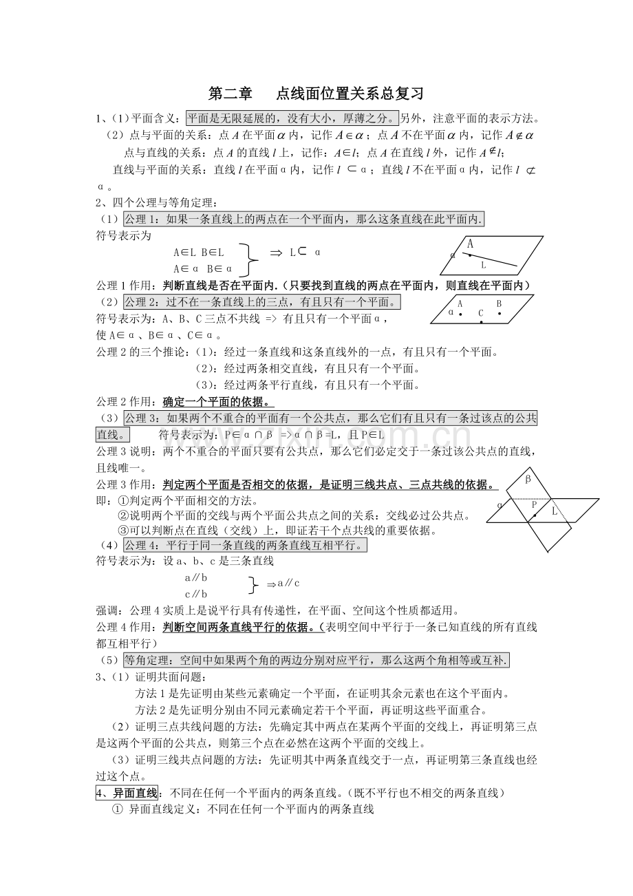 数学必修2第二章知识点小结及典型习题.doc_第1页