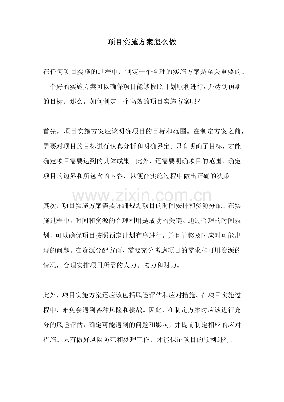 项目实施方案怎么做.docx_第1页