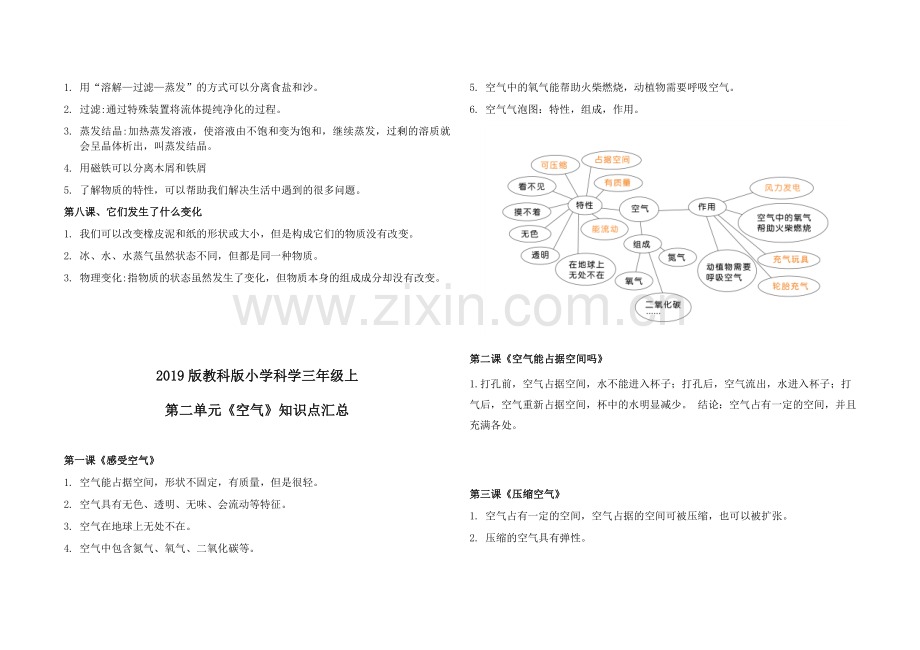 2019版教科版小学科学三年级上册知识点汇总.doc_第2页