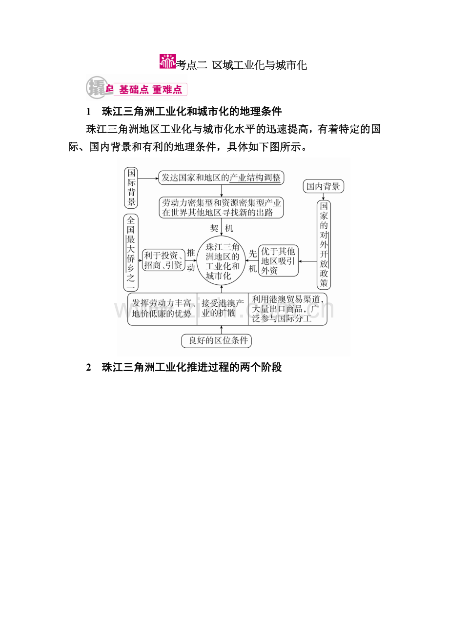 【学霸优课】2017届高三地理二轮复习教学案：专题21考点2区域工业化与城市化(含解析).doc_第1页