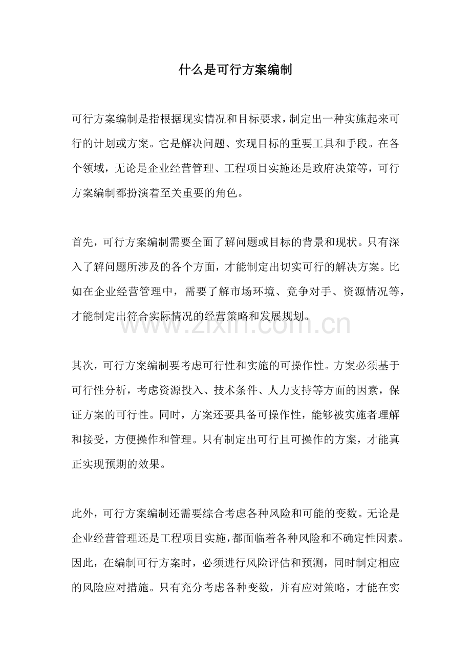 什么是可行方案编制.docx_第1页