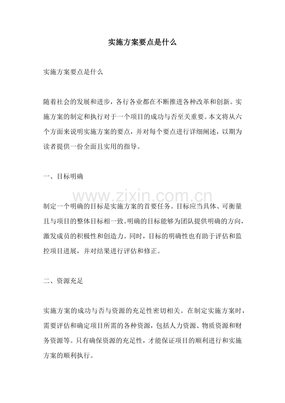 实施方案要点是什么.docx_第1页