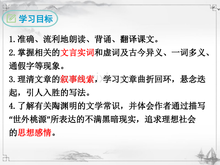 2023年部编版八年级语文下册《桃花源记》课件.ppt_第2页