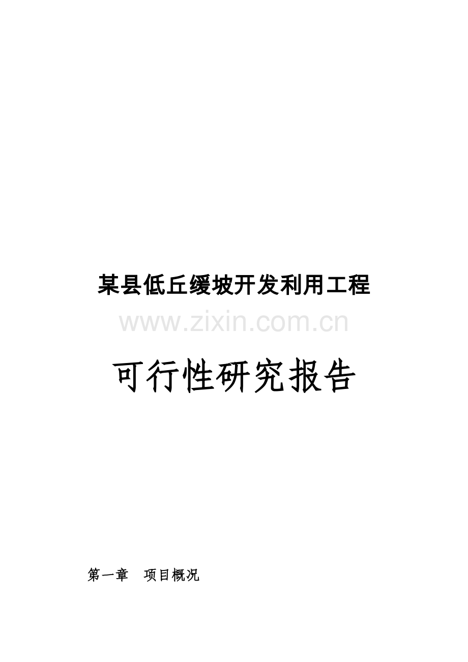 某县低丘缓坡开发利用工程可行性论证报告1.doc_第1页