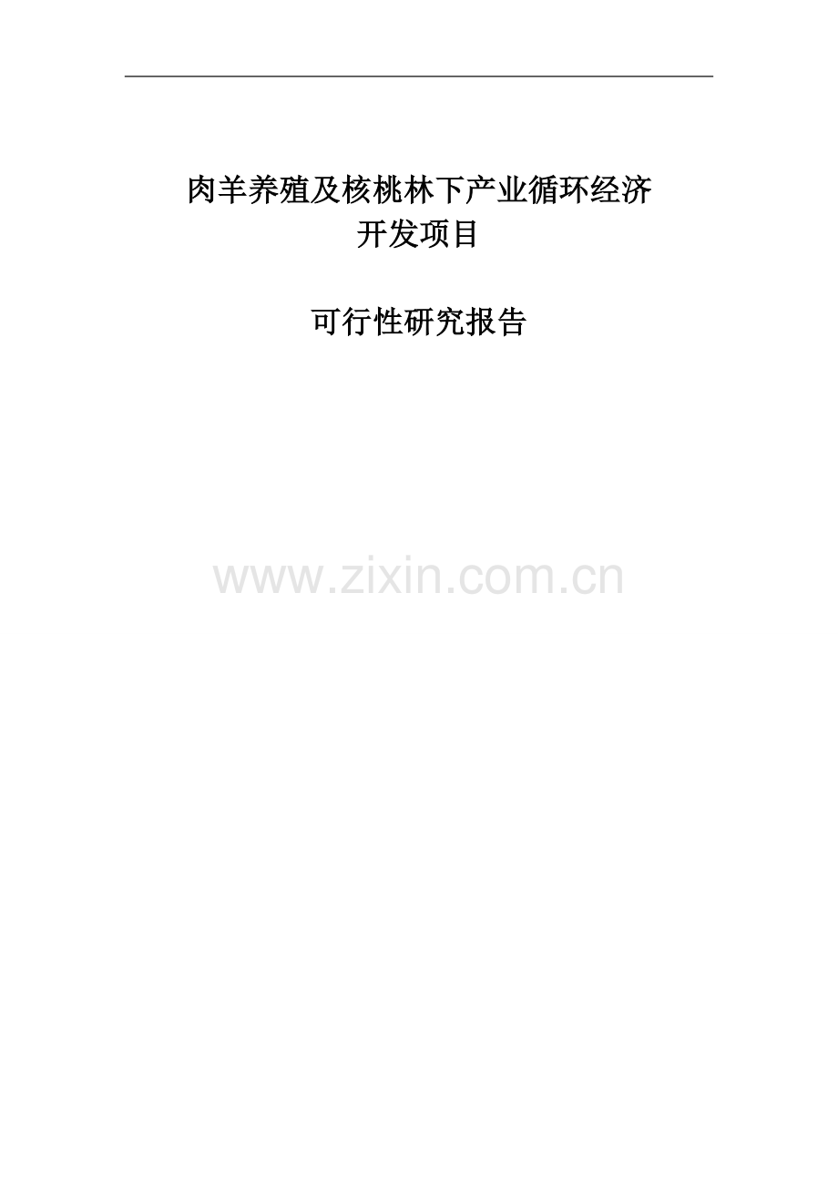 肉羊养殖及核桃林下产业循环经济开发项目可行性研究报告.doc_第1页