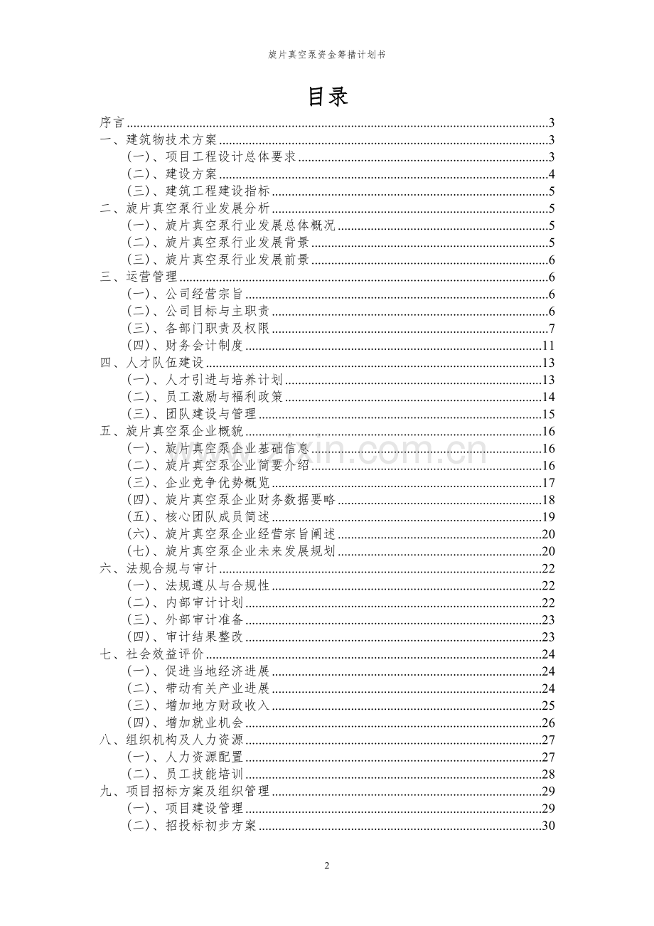 2024年旋片真空泵项目资金筹措计划书.docx_第2页