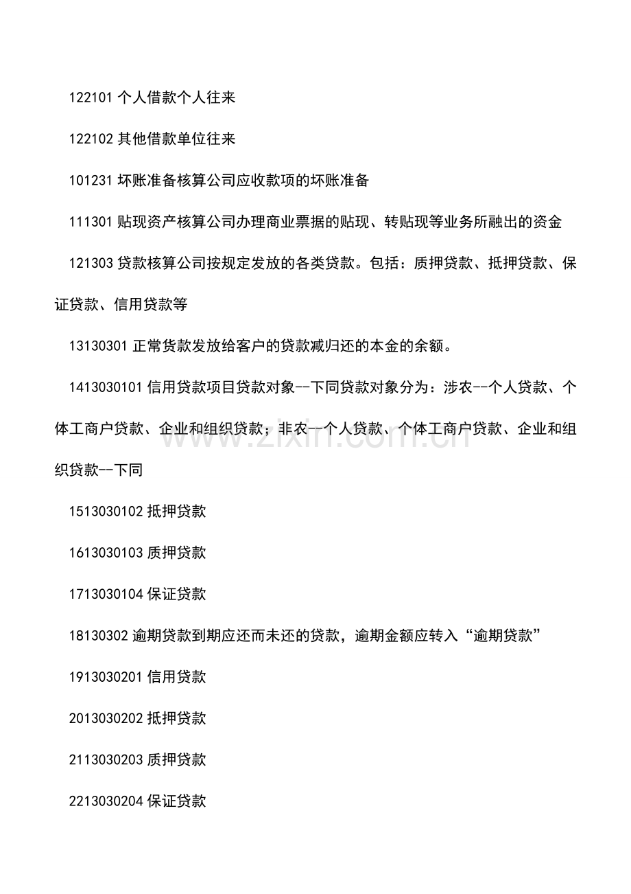 会计实务：贷款公司会计科目表.doc_第2页