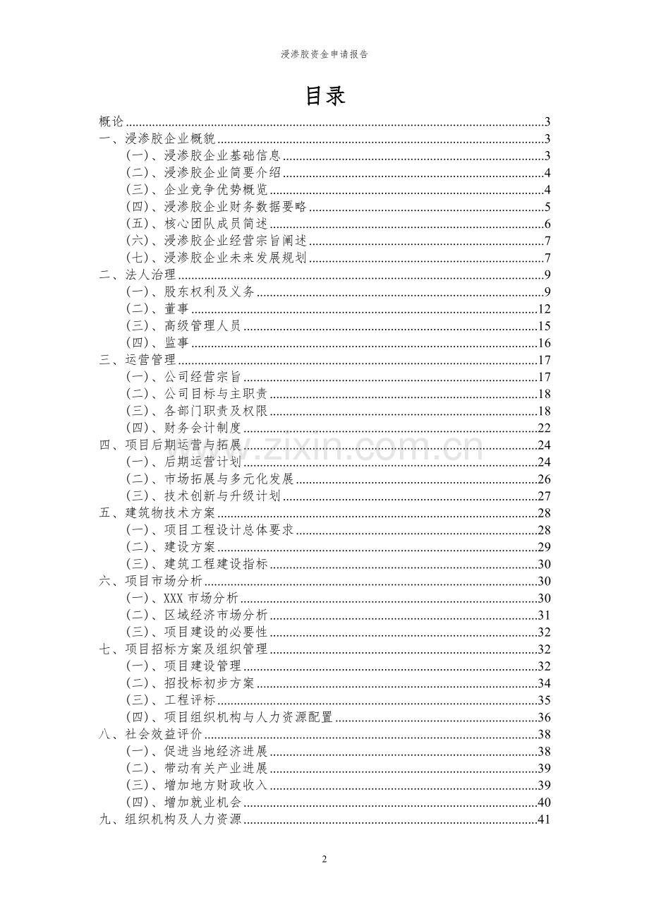 2024年浸渗胶投资项目资金申请报告.docx_第2页