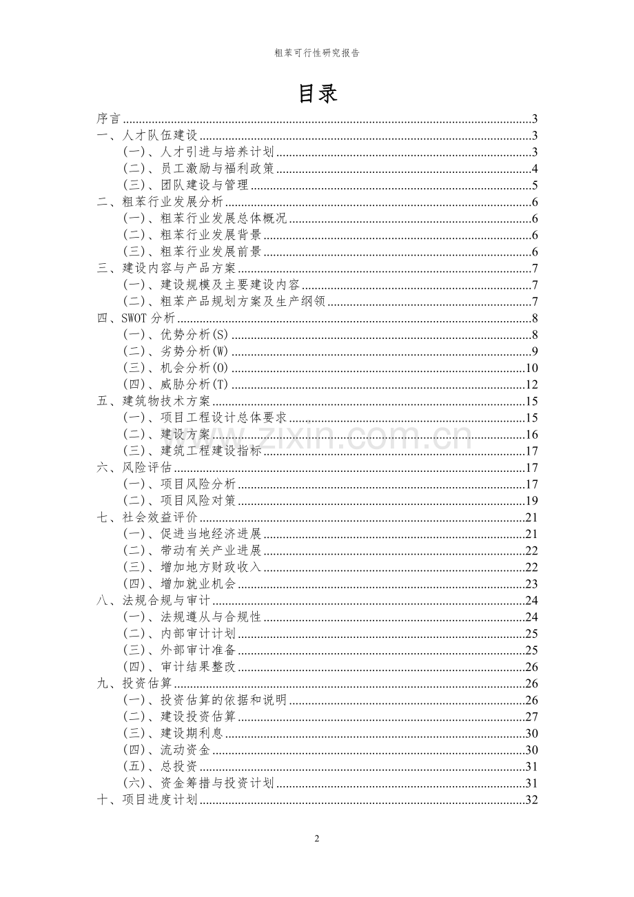 2023年粗苯项目可行性研究报告.docx_第2页