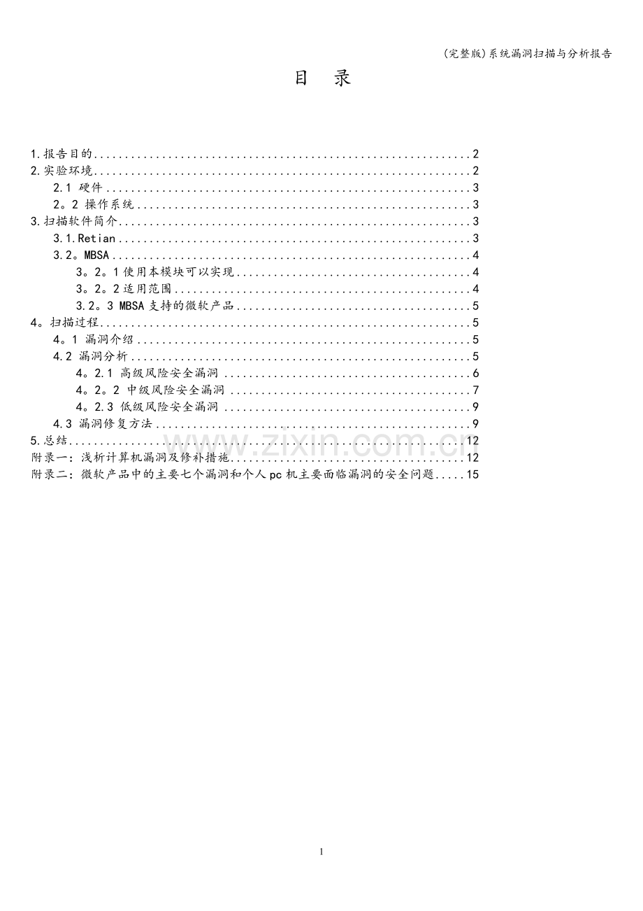 系统漏洞扫描与分析报告.doc_第2页