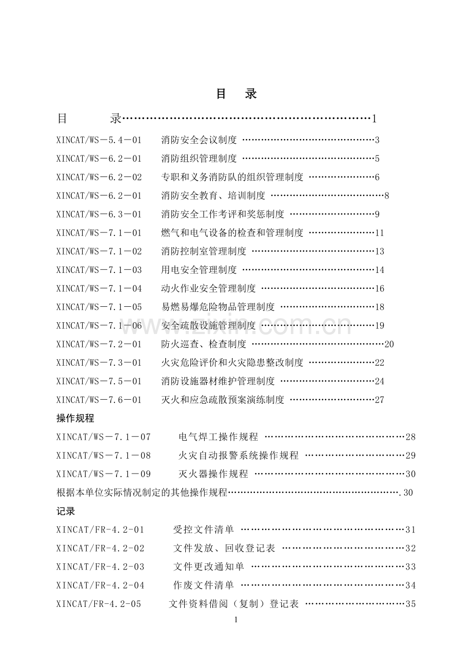 制药有限公司消防安全管理制度体系文件.doc_第1页