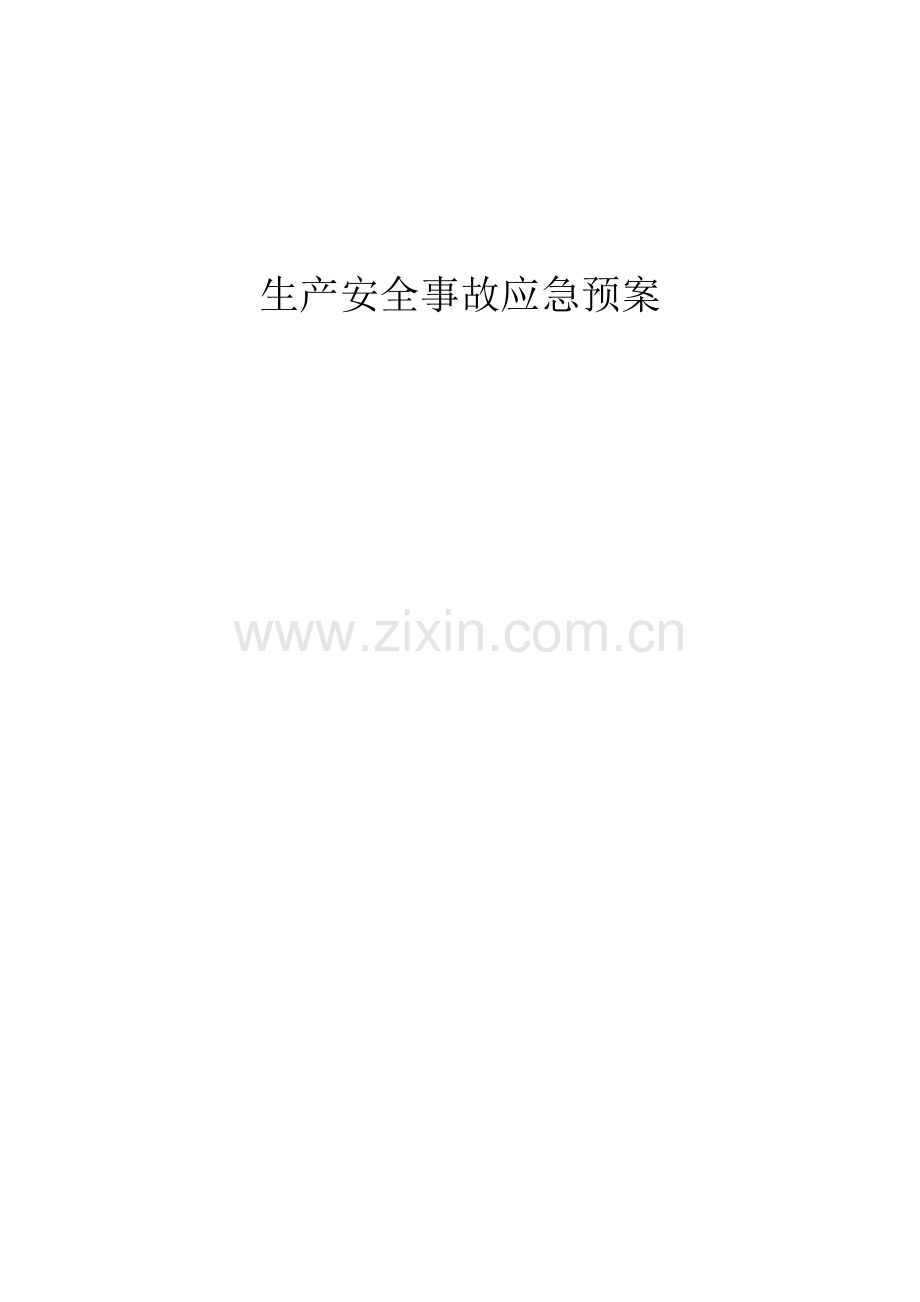 洗煤厂生产安全综合应急预案及现场处置方案.docx_第1页