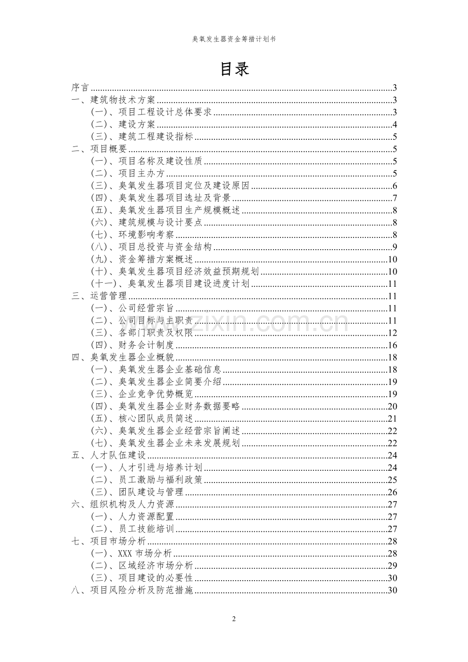 2024年臭氧发生器项目资金筹措计划书.docx_第2页