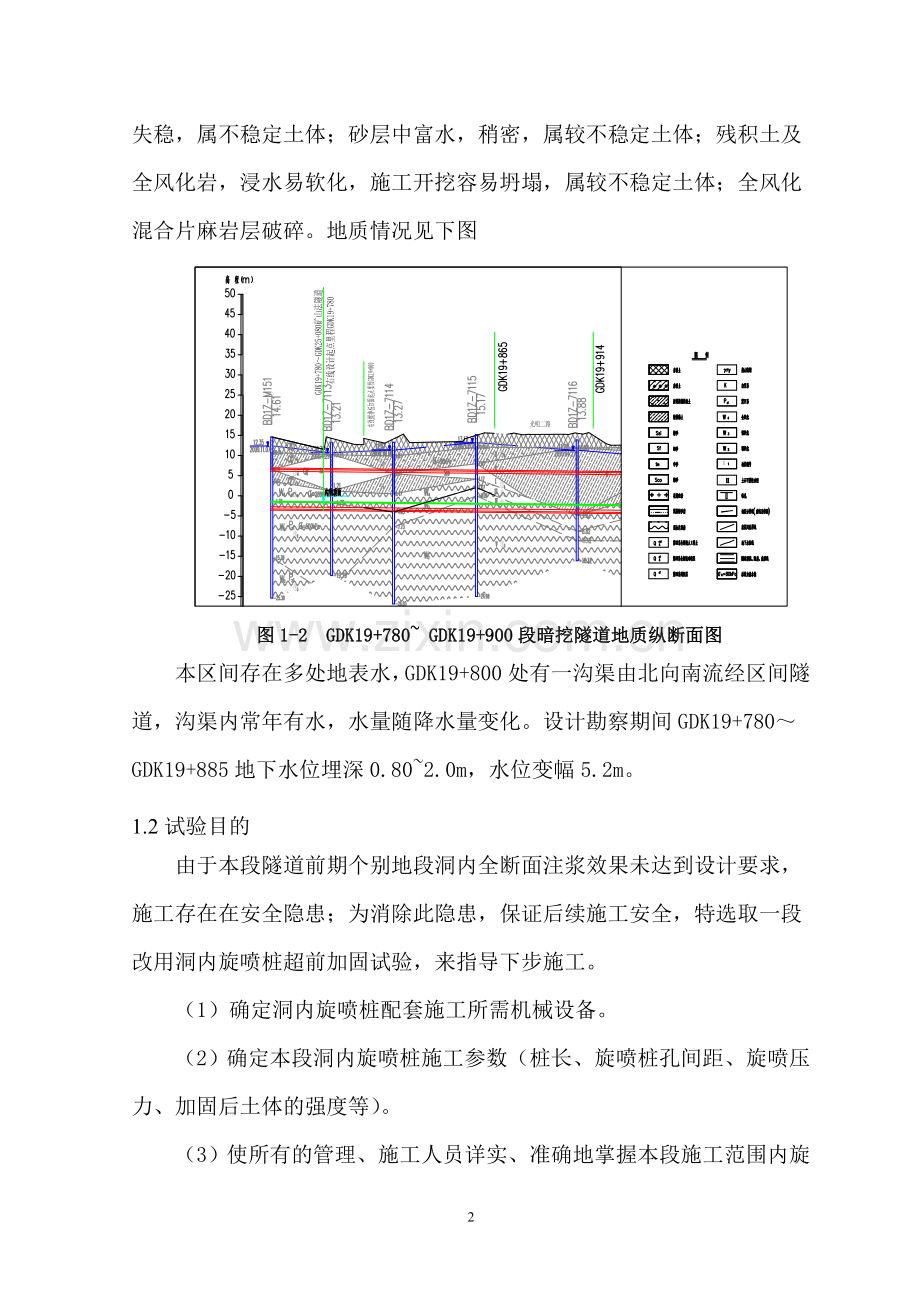 城际隧道1#井洞内旋喷桩试验段方案.doc_第2页