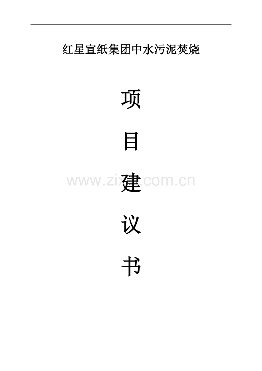 红星中水污泥焚烧项目可行性论证报告.doc_第1页