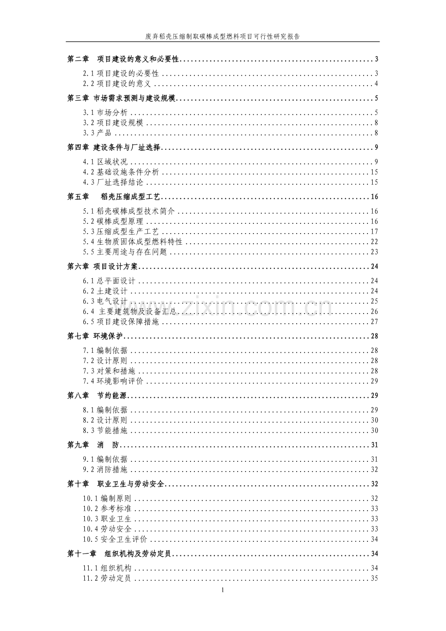 废弃稻壳压缩制取碳棒成型燃料项目可行性分析报告.doc_第2页