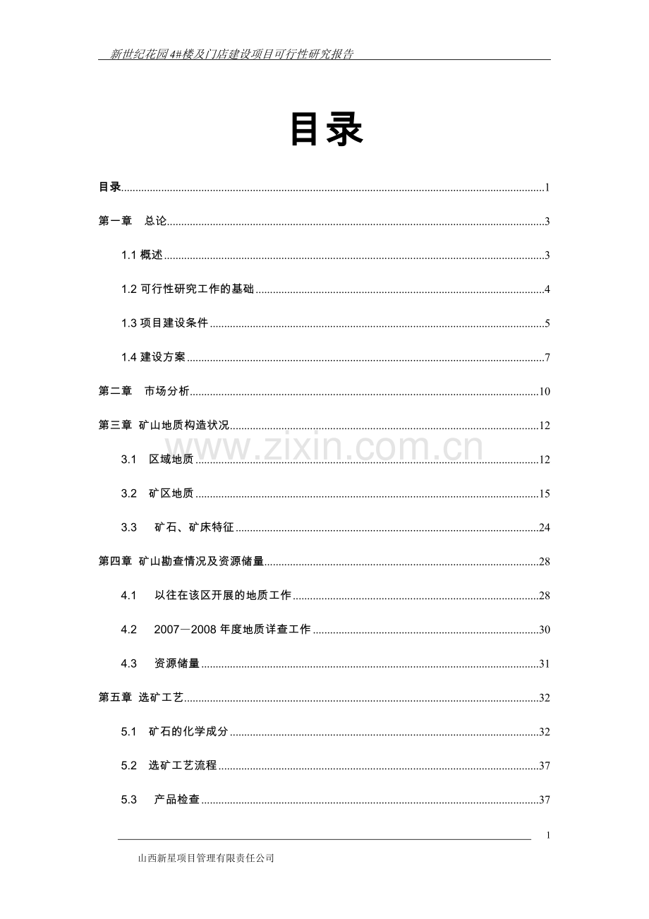 新世纪花园4号楼及门店建设项目可行性谋划书(优秀可行性策划书).doc_第1页