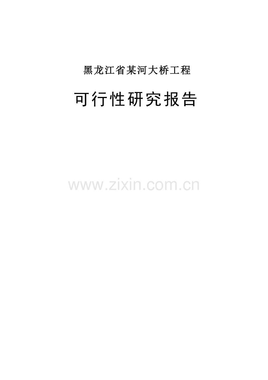 黑龙江省大桥可行性分析报告.doc_第1页