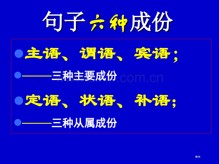 句子成分专题知识省公共课一等奖全国赛课获奖课件.pptx_第2页
