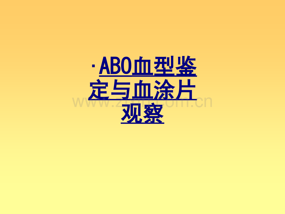 ABO血型鉴定与血涂片观察优质PPT课件.ppt_第1页