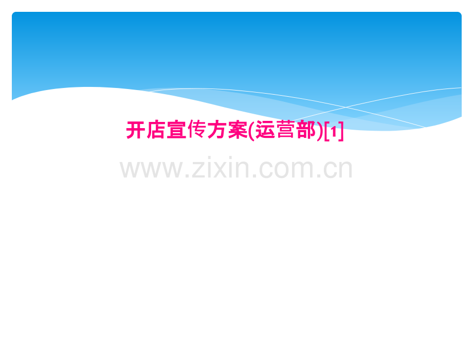 开店宣传方案(运营部)[1].pptx_第1页