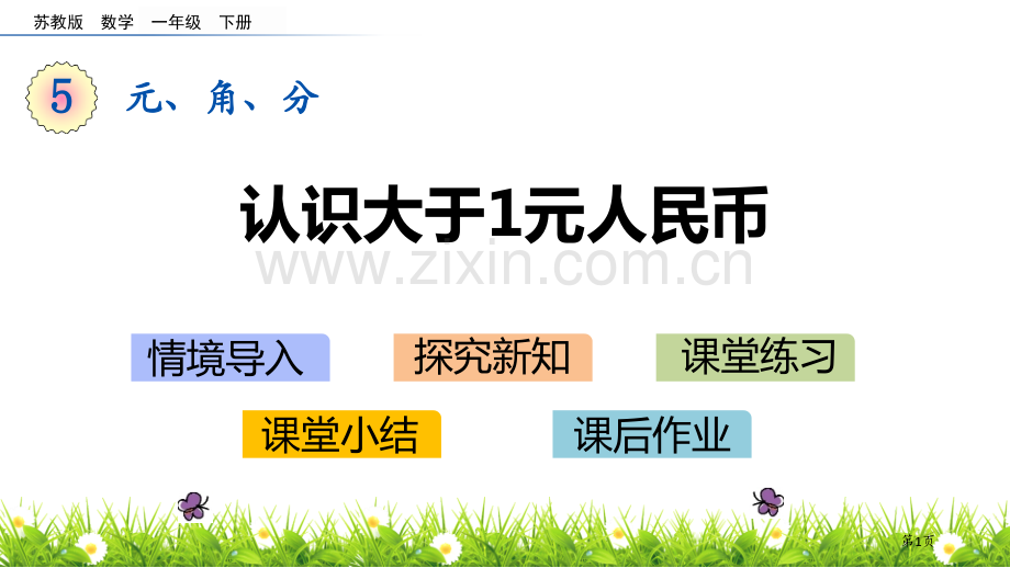 认识1元以上人民币元角分省公开课一等奖新名师优质课比赛一等奖课件.pptx_第1页