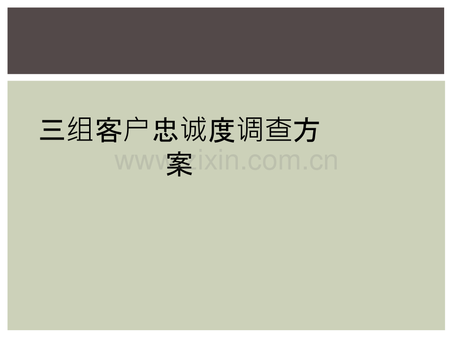 三组客户忠诚度调查方案.ppt_第1页