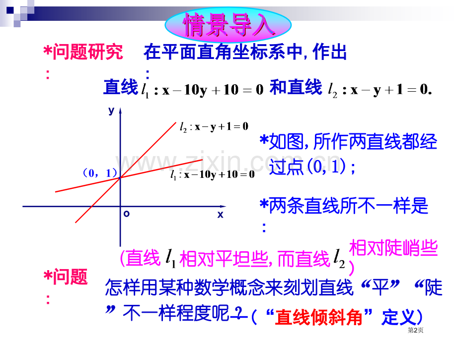 直线的倾斜角和斜率省公共课一等奖全国赛课获奖课件.pptx_第2页