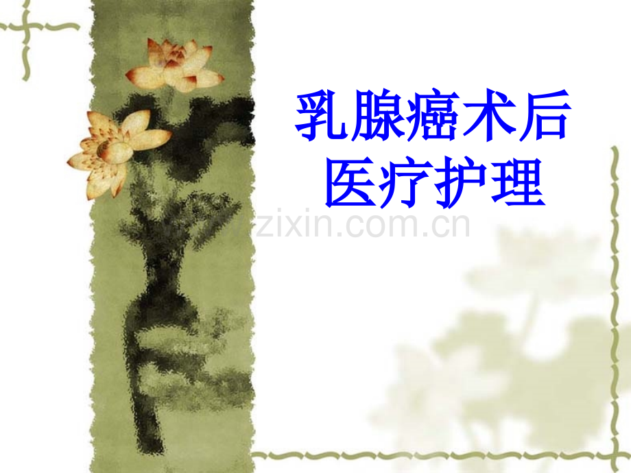 乳腺癌术后医疗护理PPT培训课件.ppt_第1页