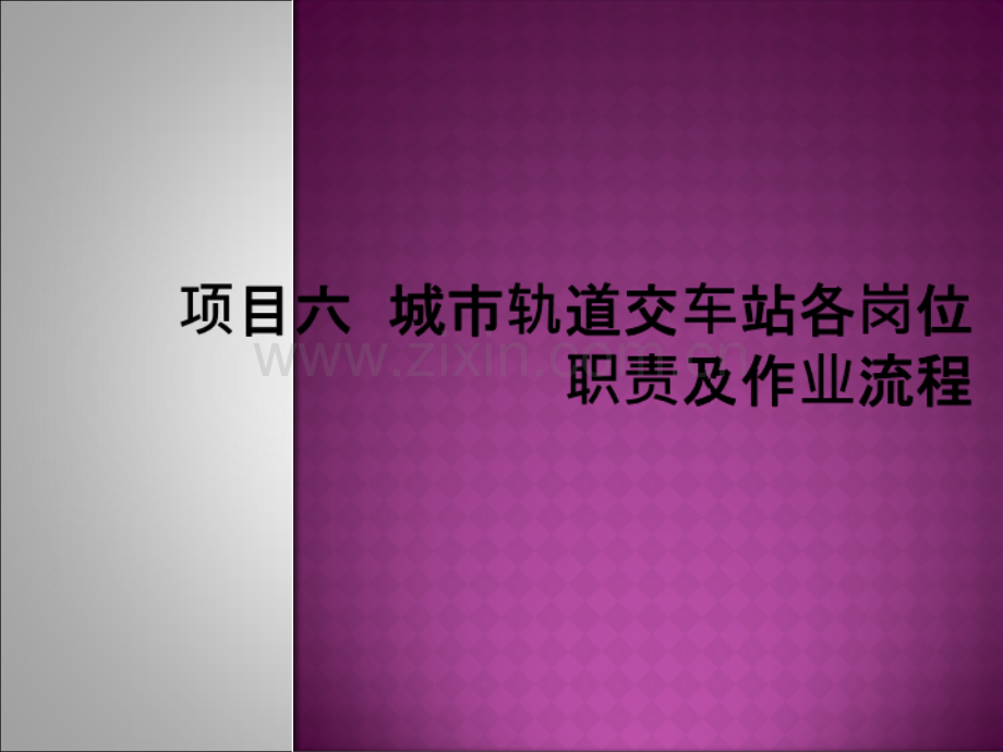城市轨道交通客运组织项目.ppt_第1页