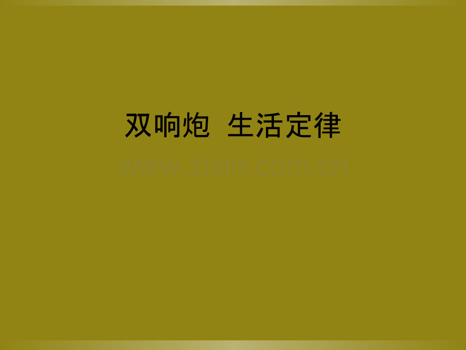 双响炮--生活定律.ppt_第1页