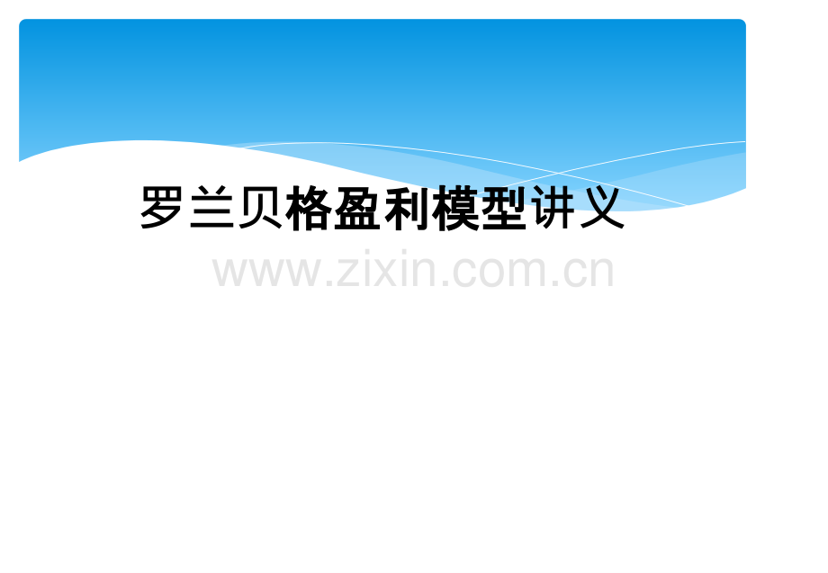 罗兰贝格盈利模型讲义.ppt_第1页