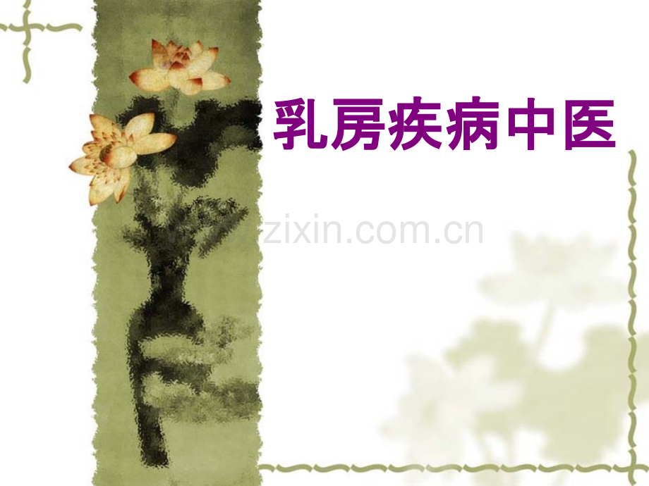 乳房疾病中医ppt培训课件.ppt_第1页