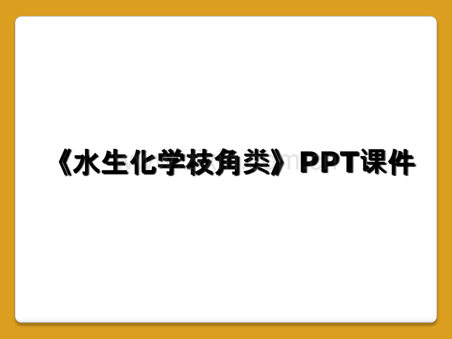 《水生化学枝角类》PPT课件.ppt_第1页