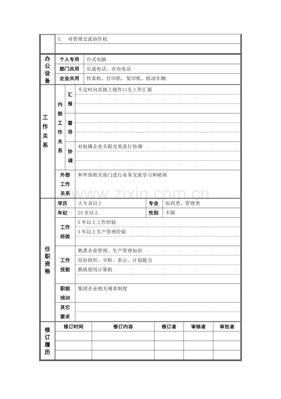 经营协调部综合管理主管岗位职责样本.doc_第2页