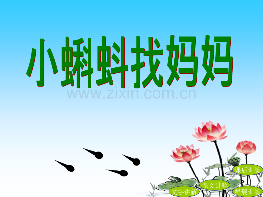 小蝌蚪找妈妈省公开课一等奖新名师优质课比赛一等奖课件.pptx_第1页