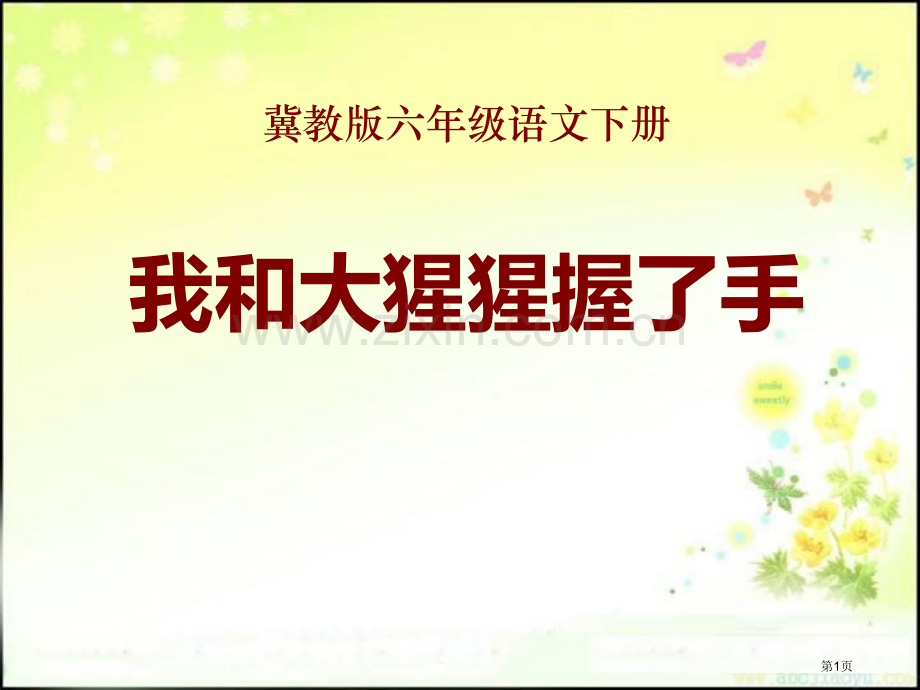 我和大猩猩握了手省公开课一等奖新名师优质课比赛一等奖课件.pptx_第1页