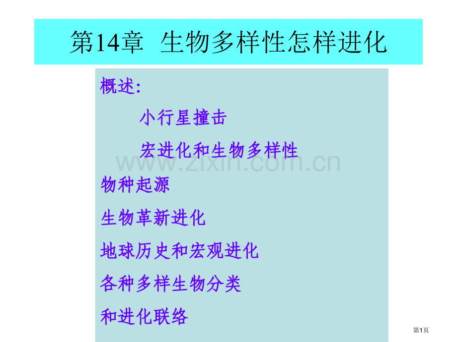 生物多样性如何进化省公共课一等奖全国赛课获奖课件.pptx_第1页