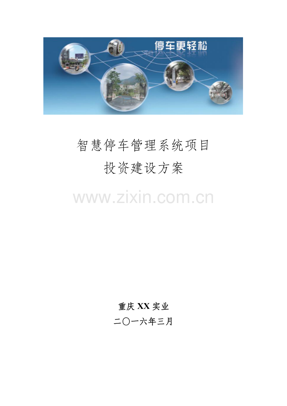 智慧停车综合管理系统优质项目投资建设专业方案.doc_第1页