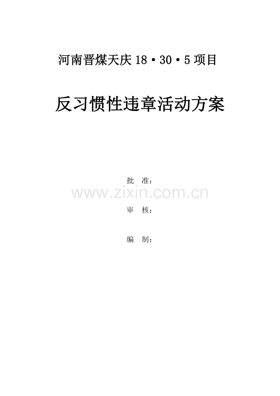 反习惯性违章活动专业方案.doc_第1页