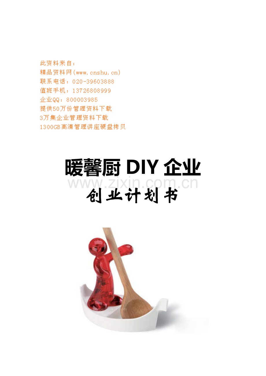 暖馨厨DIY公司创业计划方案分析样本.doc_第1页