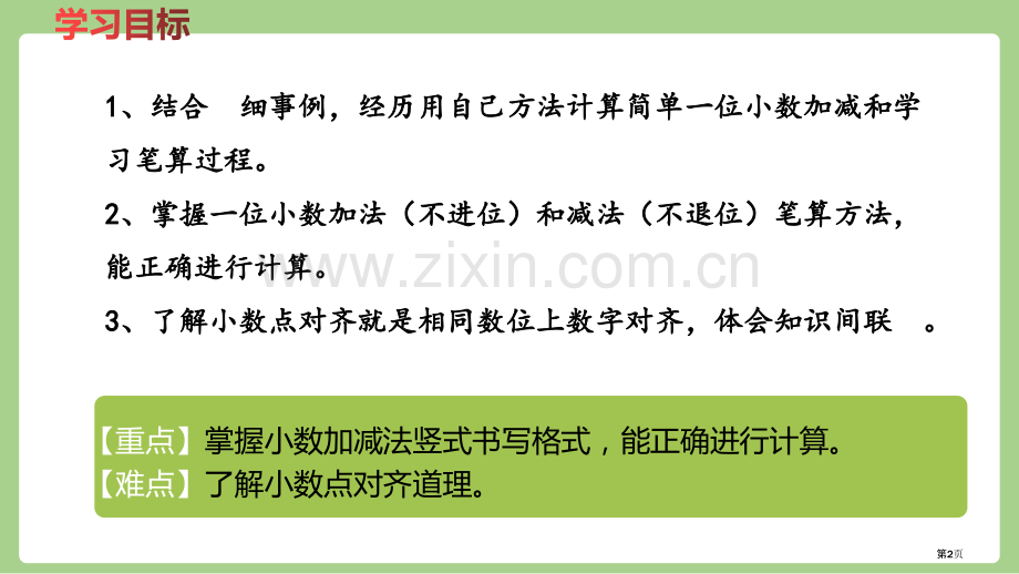 简单加减计算小数的初步认识省公开课一等奖新名师优质课比赛一等奖课件.pptx_第2页