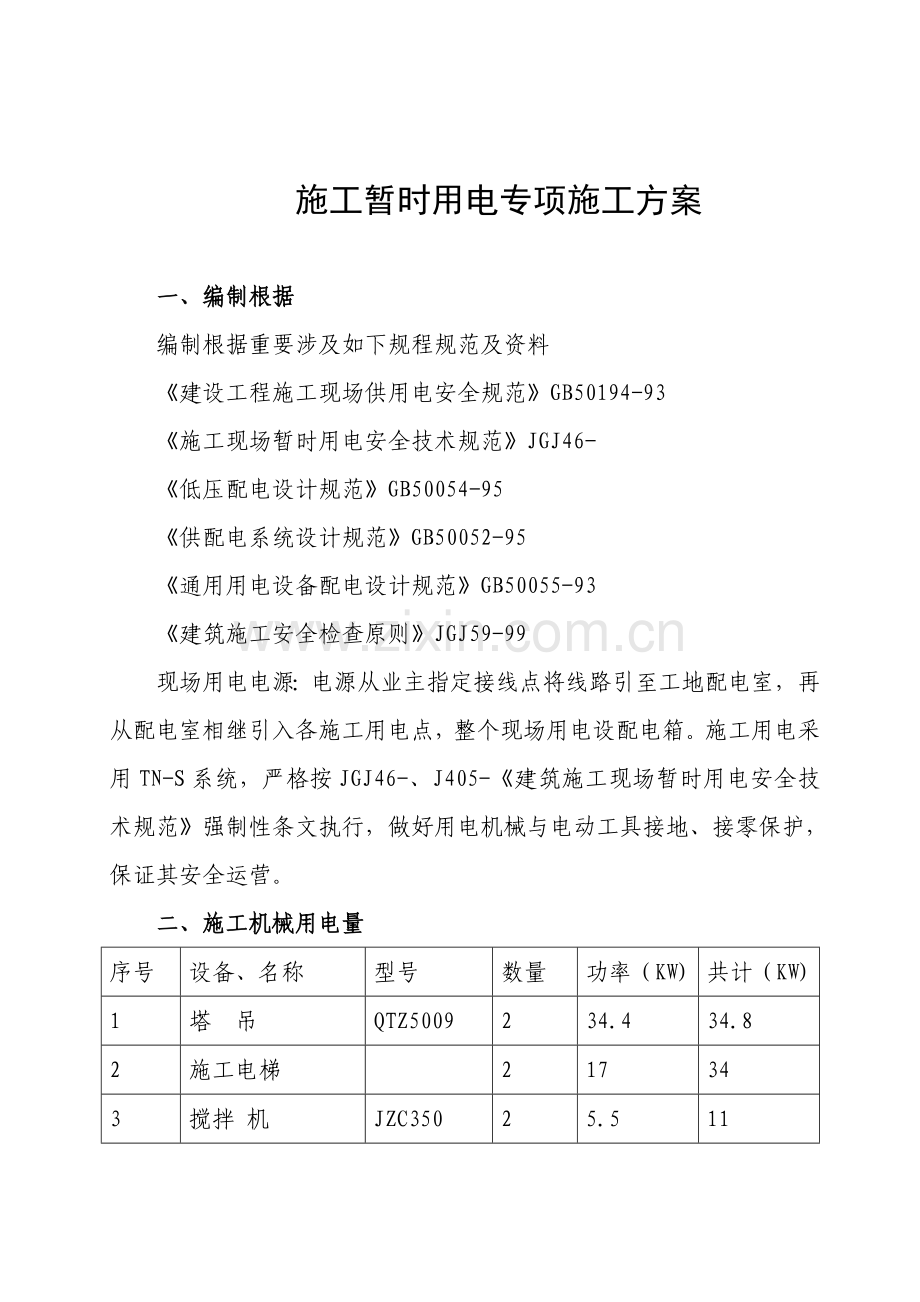 综合项目施工临时用电专项综合项目施工专项方案范文.doc_第1页