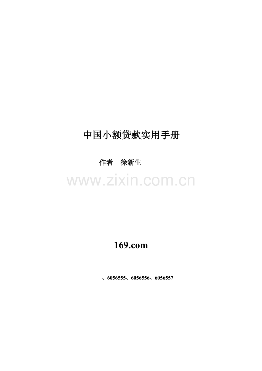 中国小额贷款实用手册模板.doc_第1页