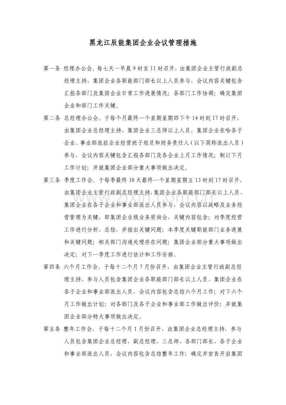 集团公司会议管理制度规范模板.doc_第1页