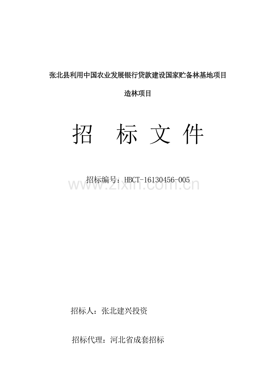 国家储备林基地造林项目招标文件模板.doc_第1页