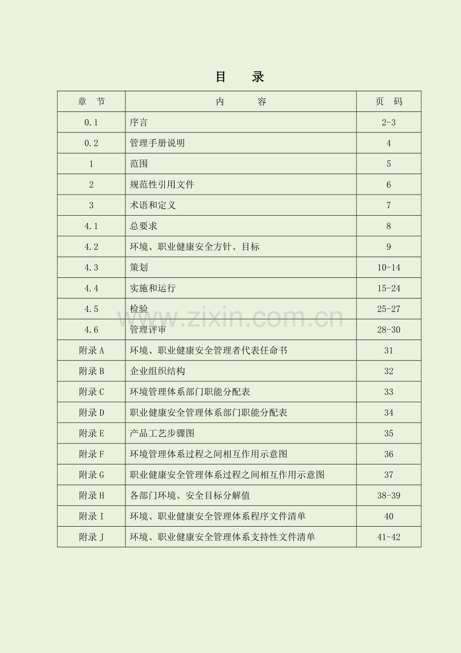 新编职业健康安全环境手册模板.docx_第1页