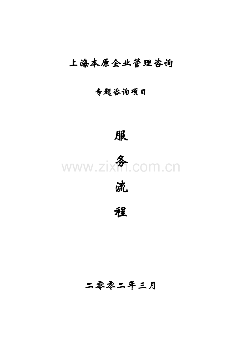 专项咨询项目服务流程模板.doc_第1页